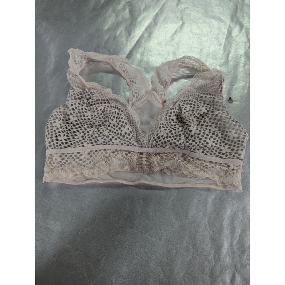 Victorias Secret Unlined Very sexy‎ M bralette faint pink completely see through